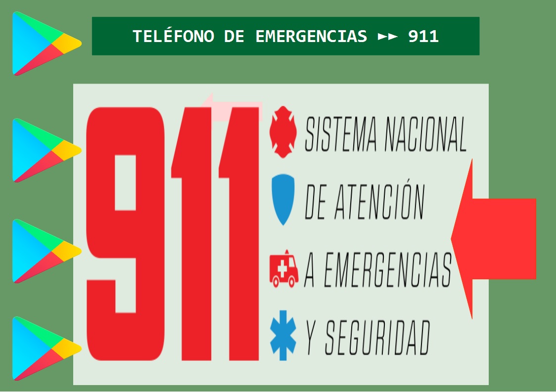 911, teléfono de emergencias.